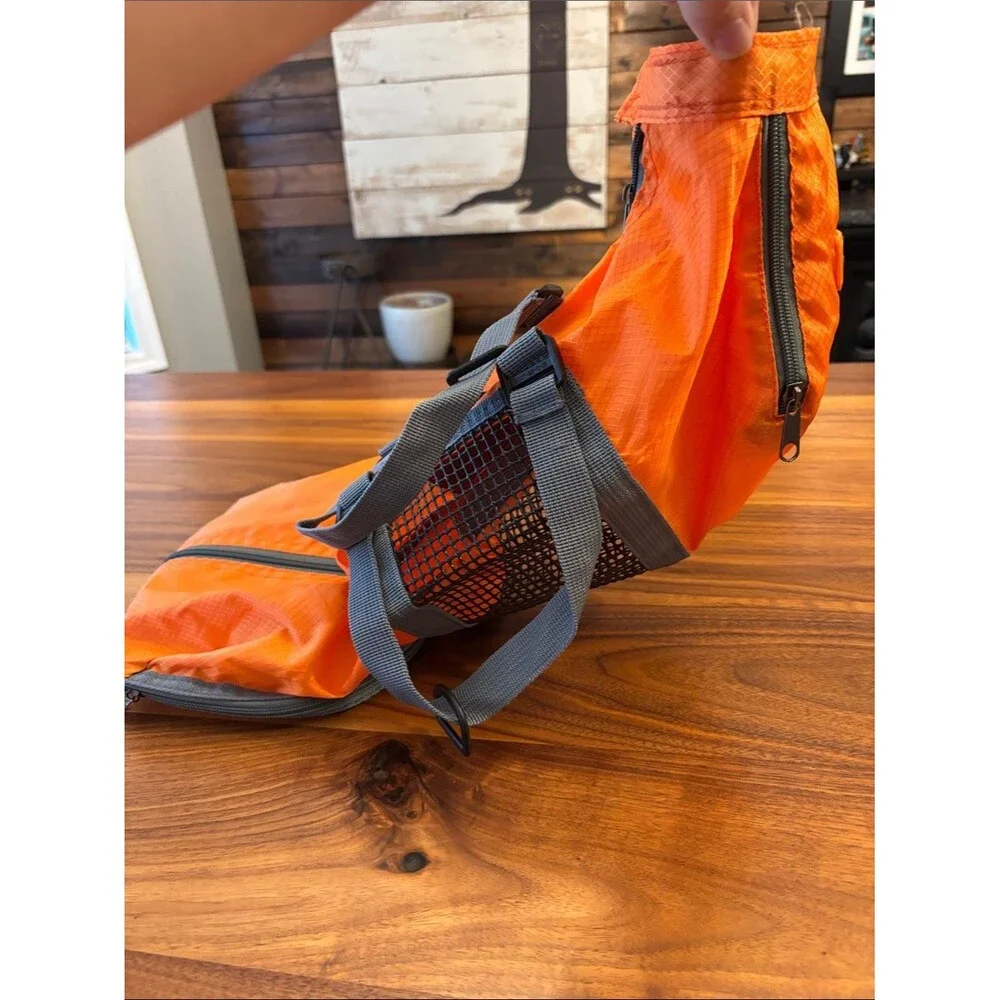 Hello Mow & Wow Orange and Mesh Animal Dog Cat Transport Travel Grooming Bag